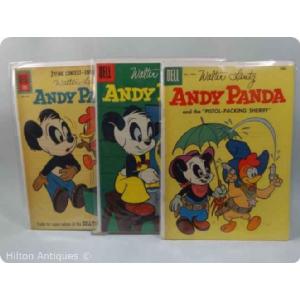 Andy Panda comics Dell issue 33 41 & 56 1950s-60s Image